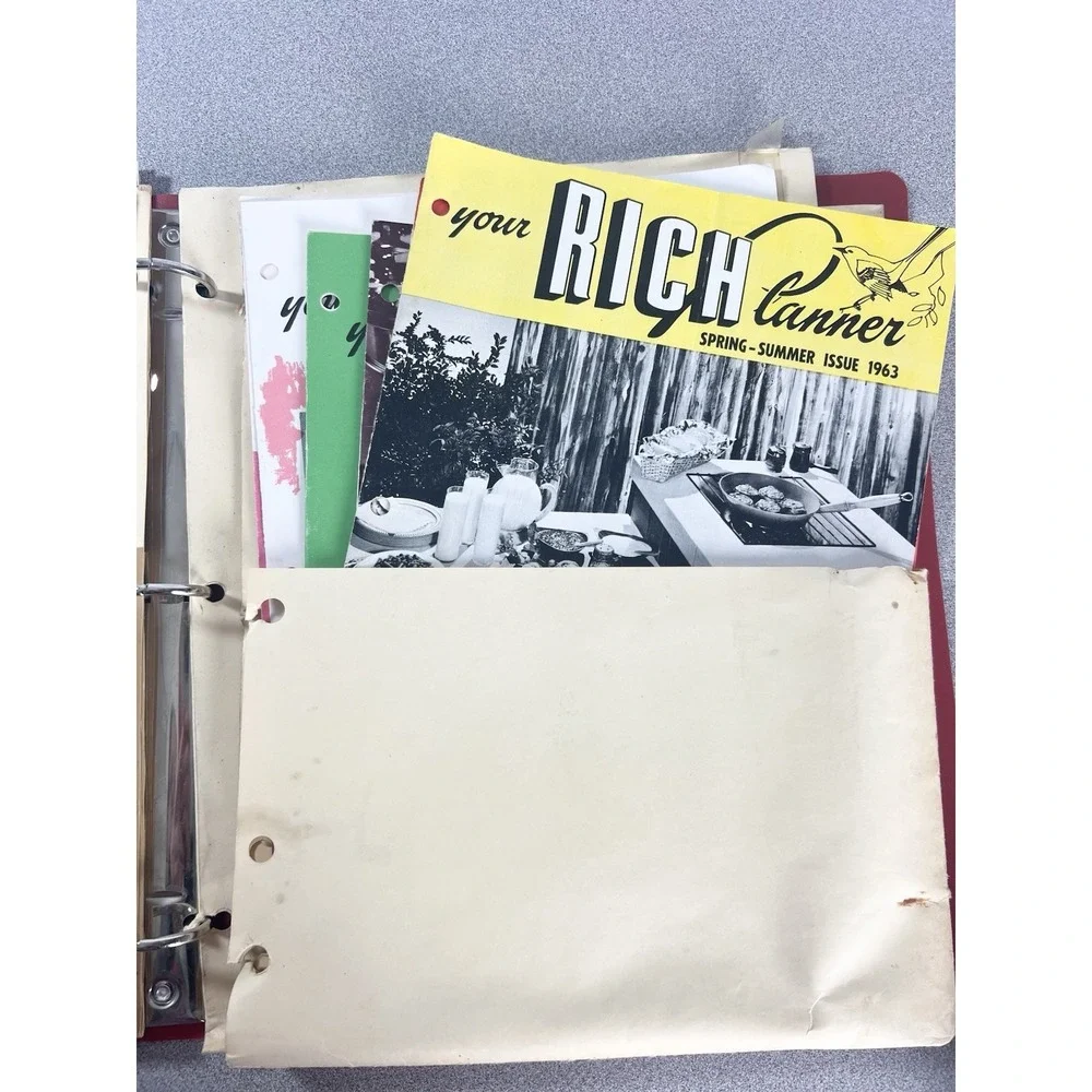 Vintage Recipe Binder 1960s Booklets Clippings Handmade Collection Ephemera